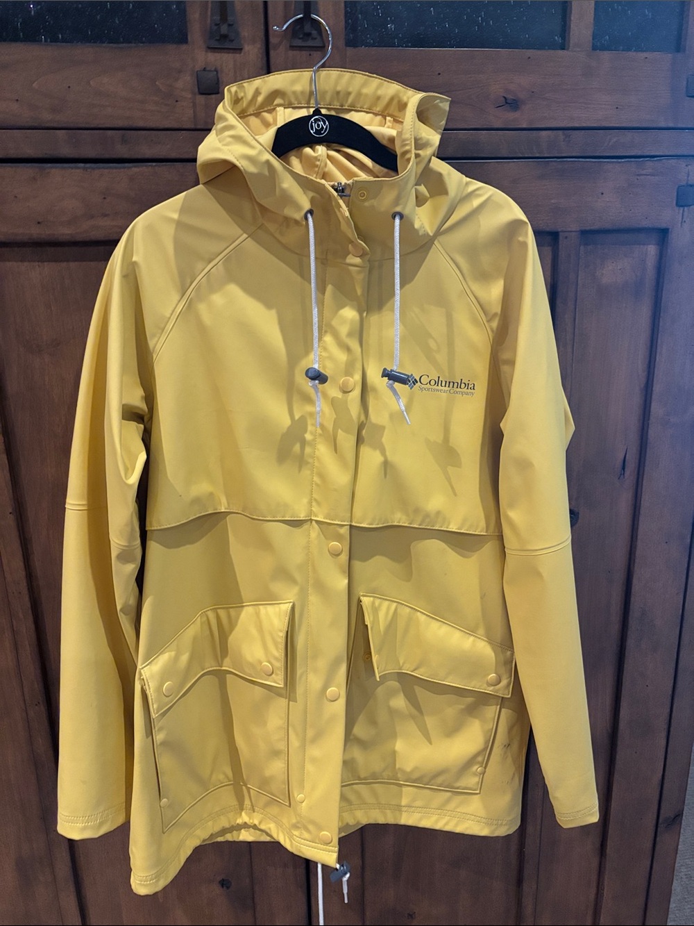 Columbia Women's Yellow Hooded Raincoat